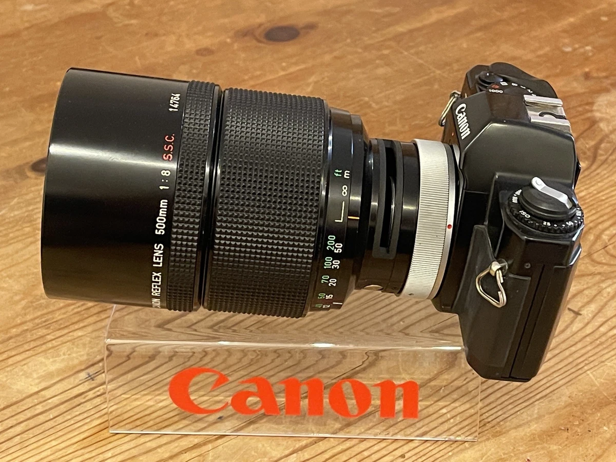 Objectif Canon Telephoto 500mm F/8 – Monture FD-NEX – Miroir – Mise Au Point Manuelle
