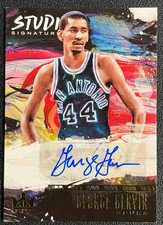 2018-19 Panini Court Kings George Gervin #DT-GGV Studio Signatures Auto /49