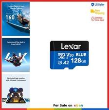 Micro SD Card 128GB UHS-I C10 U3 A2 V30 4K UHD Full HD SD Adapter Included TF