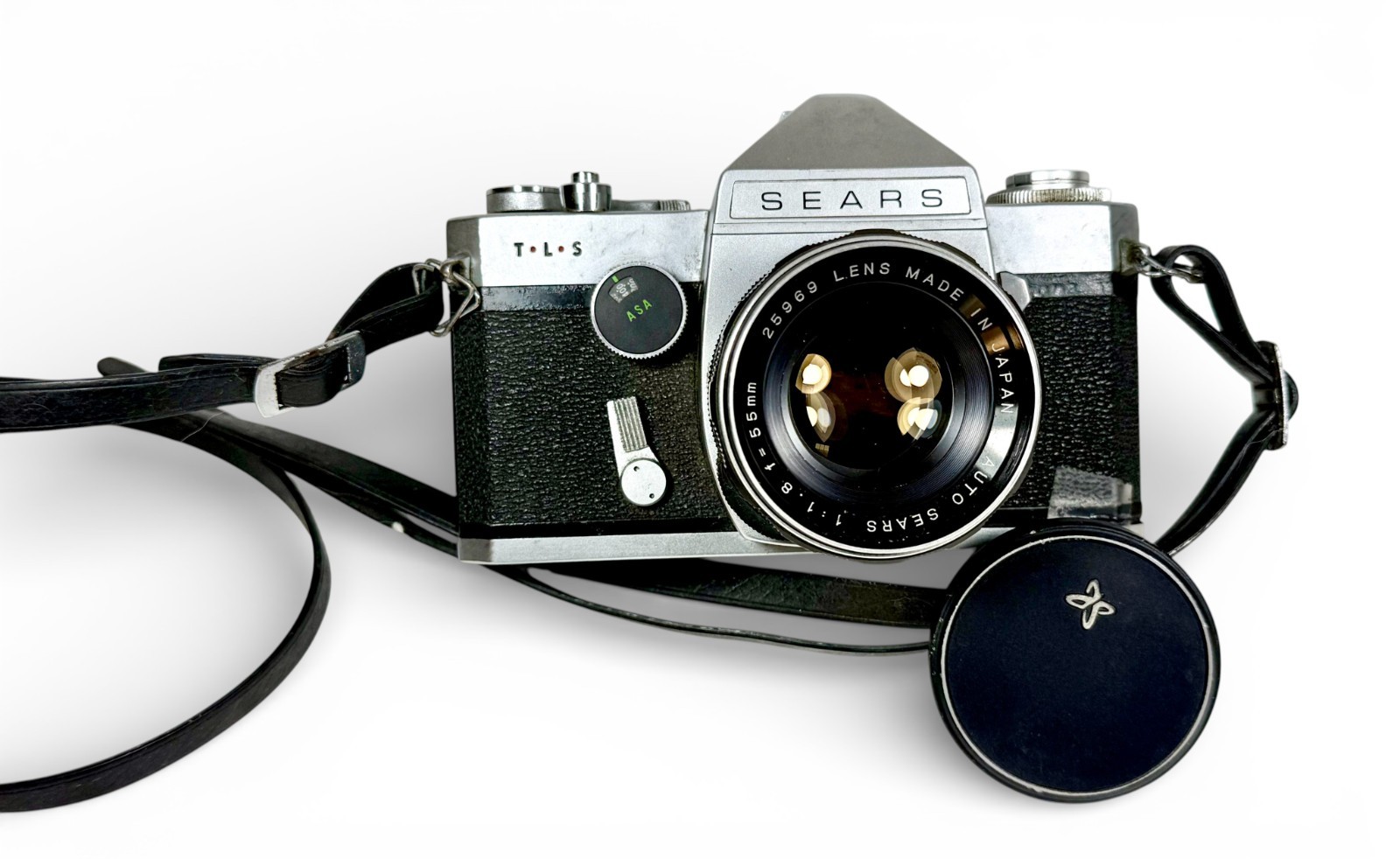 VTG 1960's Sears TLS SLR 35mm Camera w/ 55mm Lens PARTS ONLY