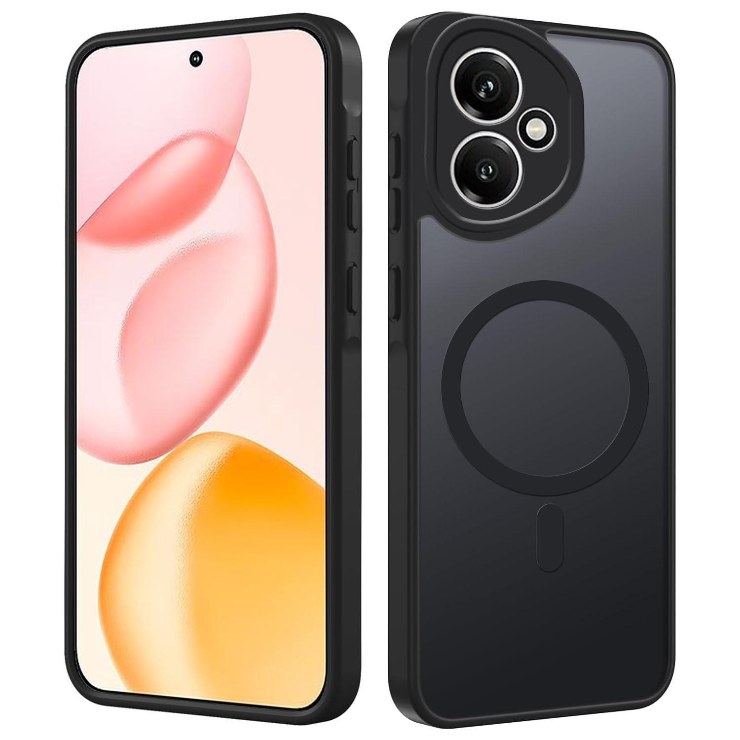Honor 400 5G coque magnétique anti-choc étui mat translucide noir