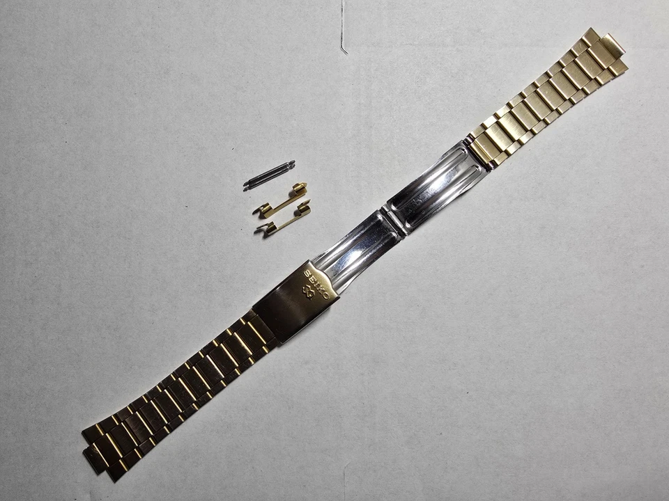 Reloj Seiko Vintage H601-5389 Pulsera ~ 18mm Extremo Eslabones ~10mm Integrado Foto 3 de 4