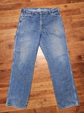Mens 38x34 Dickies Denim Carpenter Blue Work Jeans