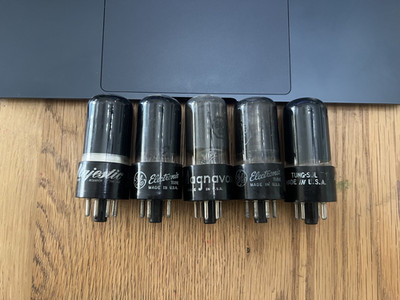 6V6 GT Lot (Qty 5), Mixed Construction, Vacuum Tubes * EICO 666 Tested