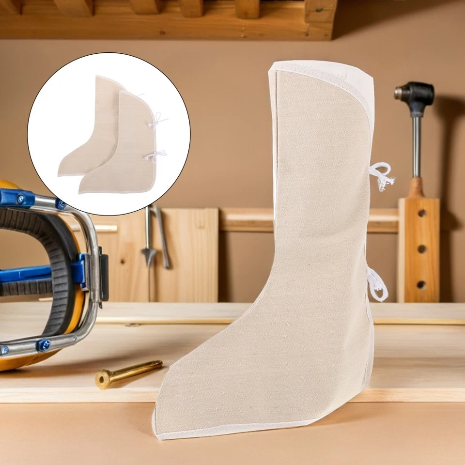  4 pares de cubiertas protectoras para zapatos de soldador polainas de soldadura aisladas para la seguridad de los pies Foto 2 de 4
