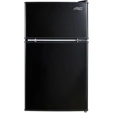 Arctic King 3.2 Cu ft Two Door Mini Fridge with Freezer, Black, E-Star, ARM32D5A
