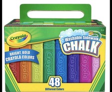 Crayola Washable Sidewalk Chalk 48 Pieces All Different Colors