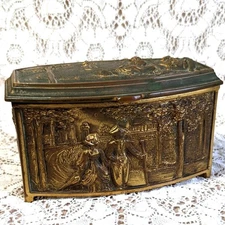 Weidlich Bros WB Mfg Co antique jewelry casket gold plated American Colonial