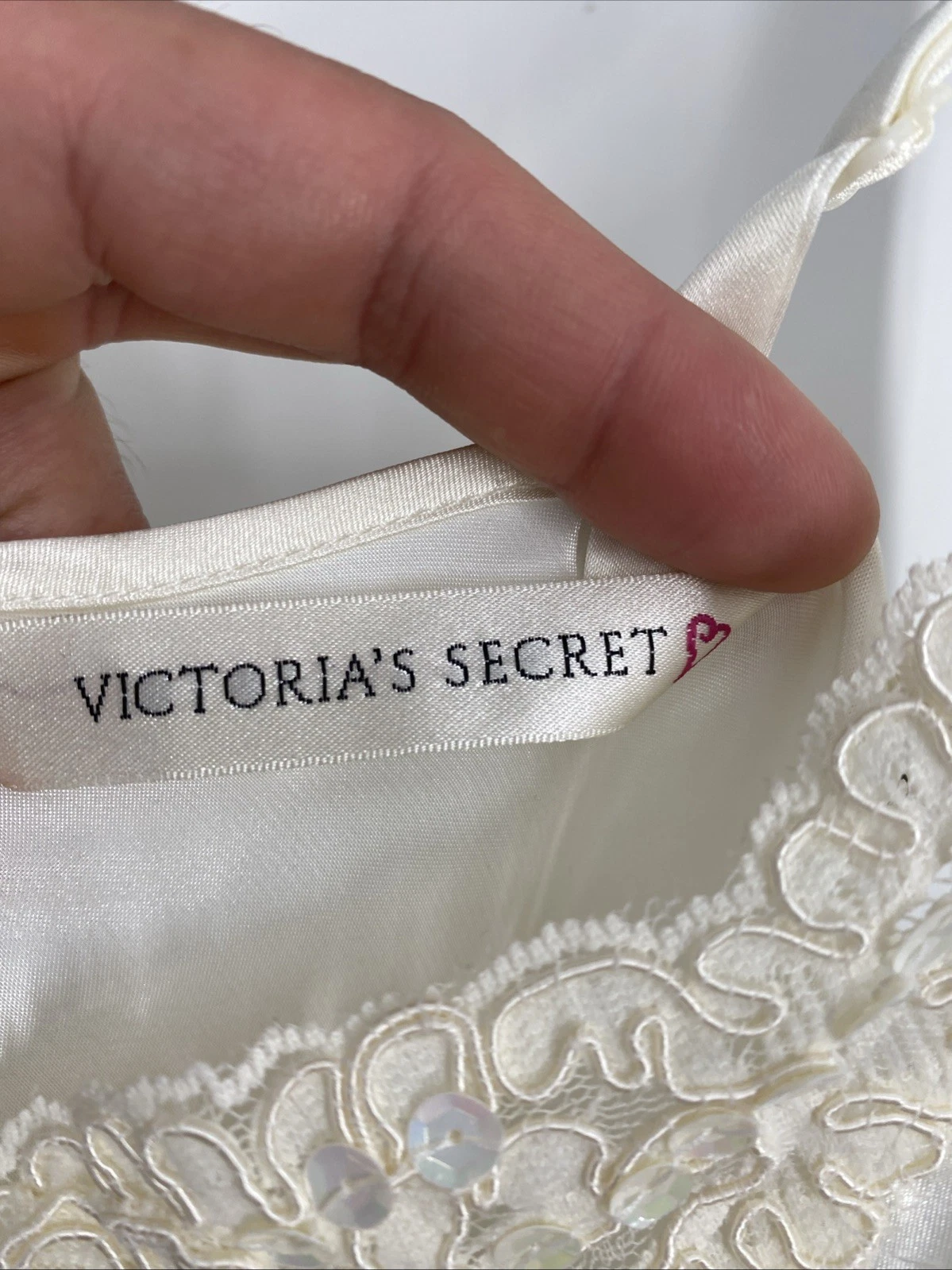 UNDERCOVER Abito donna Victoria Secret perline slip taglia grande bianco fata Y2K 357
