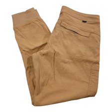 Prana Pants Halle Jogger II Cargo Womens 10 Brown Stretch Drawstring Hiking