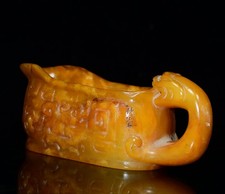 Exquisite Tianhuang Shoushan Stone Beast Cup Seal Ornament