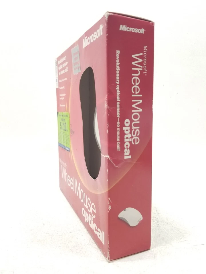 Microsoft Wheel Mouse Optical White X05-41707 - USB PS/2 - New Sealed Box READ - Image 2 of 4