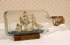 Charles W.Morgan Miniature Model Ship, in Tan...