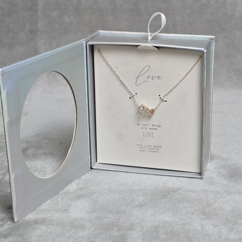 Valentinstag Halsketten Kette Gürtel Broschen Amethyst Herz Modeschmuck Konvolut - Bild 11 von 12