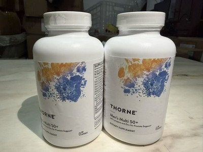 THORNE Men's Multi Vitamin 50+- Contains vitamins A,B,C,D E, zinc -180 capsules-
