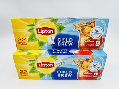 2x Lipton Cold Brew Iced Tea | Zero Calories | No boiling needed | 44 Total Bags