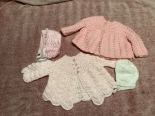 Reborn Baby Dolls Clothes Cardigan and Hats New Born Baby Girl