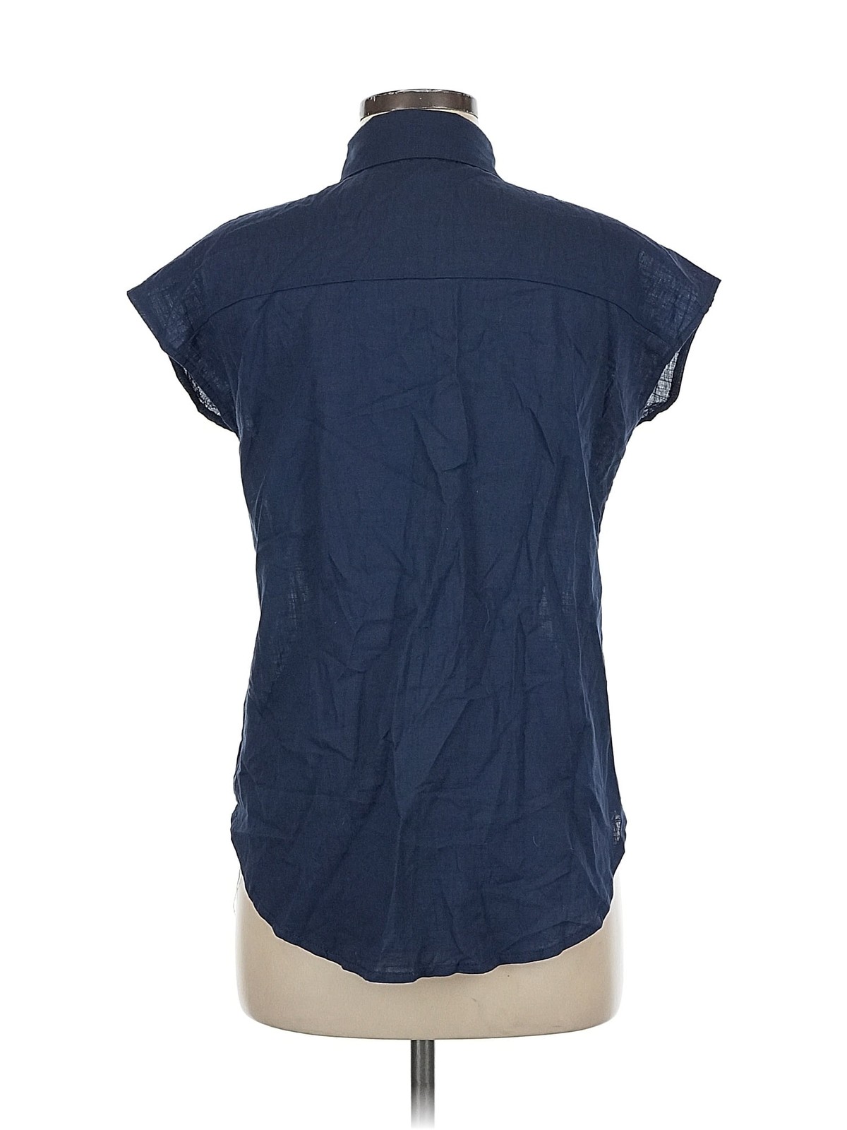 Unbranded Women Blue Sleeveless Button-Down Shirt… - image 2