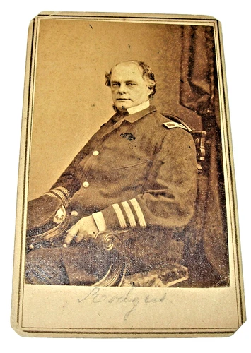 Civil War CDV Photograph of ADMIRAL JOHN ROGERS, USN, Comd WEEHAWKEN & DICTATO