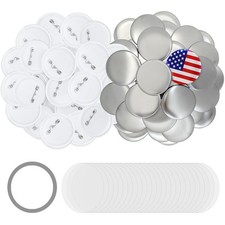 200 Sets 58mm Button Maker Supplies, 2.28 Inch Button Supplies Blank Parts In...