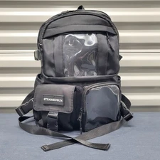 Kawaii ITA Backpack STEAMEDBUN Black Anime Pin Display Laptop Travel Bag YKK Zip