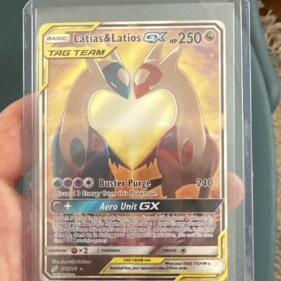 Latias & Latios GX Ultra Rare Full Art TAG TEAM Holo 170/181 Sm-Team Up English