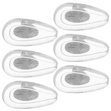 6 Pairs Silver Metal Core Silicone Nose Pads Anti Slip for Glasses