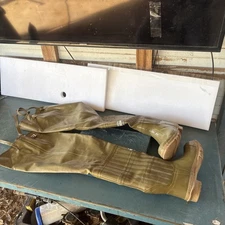 Vintage Converse Rod & Reel Rubber Fly Fishing Hip Boots Waders sz 8 Mens