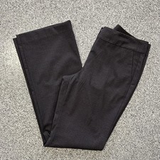 Ann Taylor Factory Dress Pants Womens 6 30x32 High Rise Plaid Check Brown