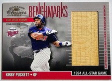 2001 Donruss Classics Benchmarks Kirby Puckett Twins Stadium Bench