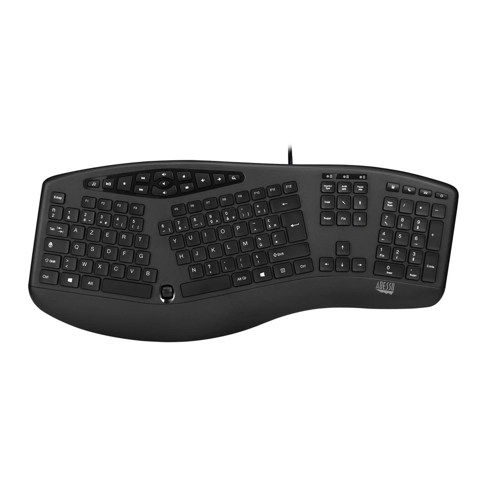 Adesso TRUFORM ERGONOMIC KEYBOARD USB QWERTY UK English Desktop AKB-160UB-UK - Image 2 of 4