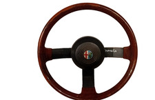 VOLANTE IN LEGNO COMPLETO ORIGINALE ALFA ROMEO GIULIETTA DAL 1977 AL 1982