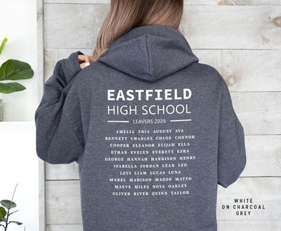 Schulabgänger Hoodie - mit Schulnamen, Abgänger 2026 Style C