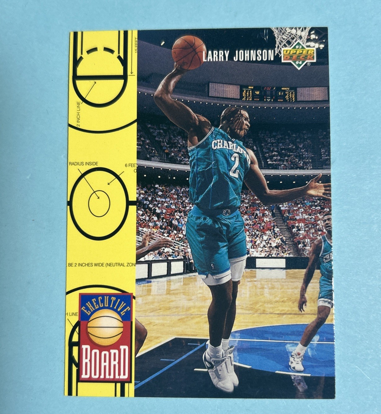 1994 Charlotte Hornets NBA Coca~Cola pin & ‘93 UD Larry Johnson Exec ...