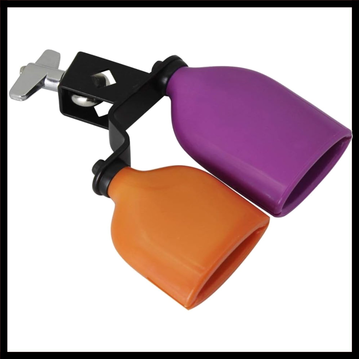 Purple Cowbell for Drum Set, High Low Tone Bell Kit for Percussion