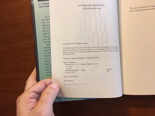 SIGNED The Blue Hour By T. Jefferson Parker 1st Edition First Printing 1999 HC - Picture 3 of 10