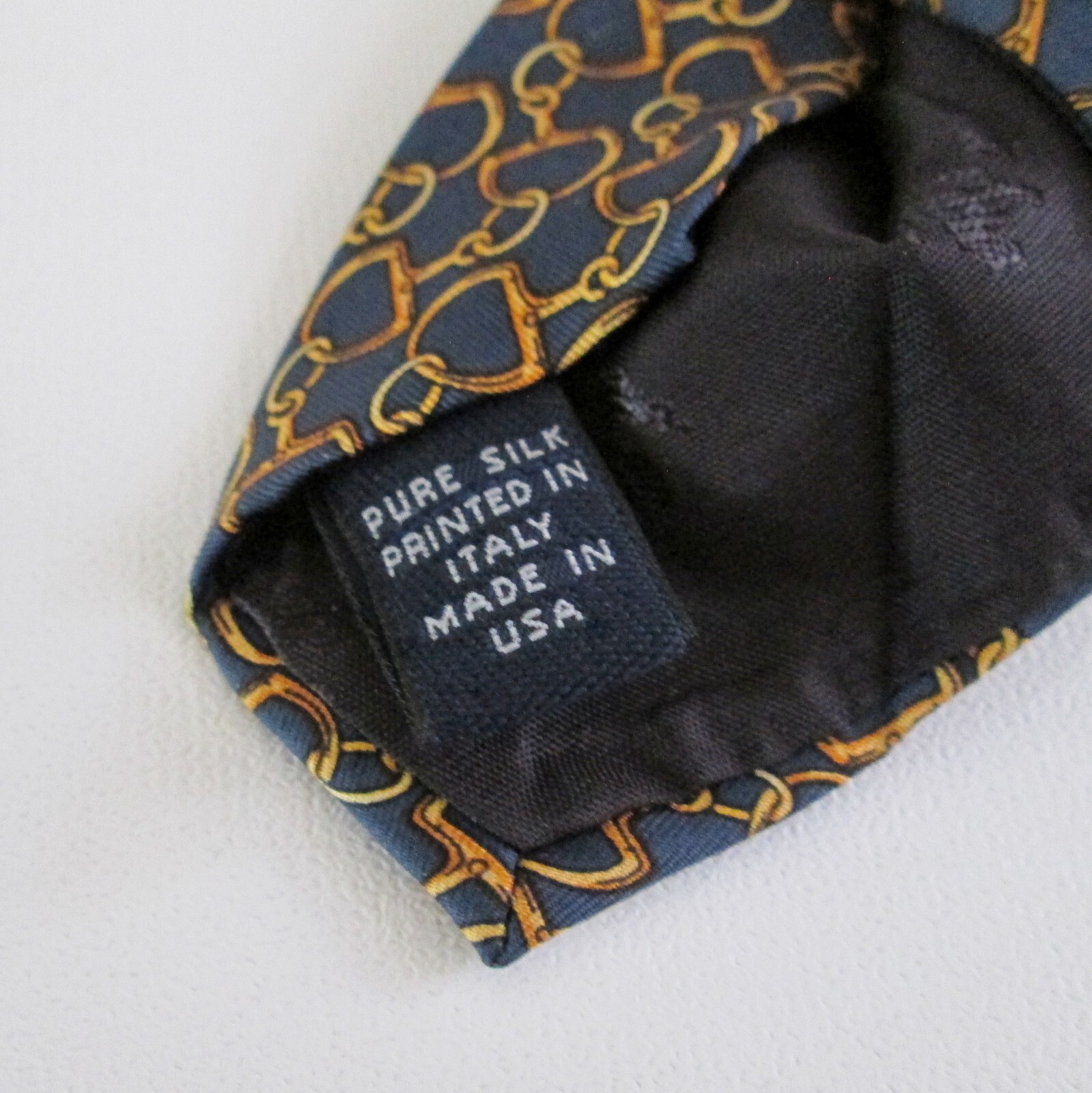 Brooks Brothers Mens Equestrian Silk Tie Stirrups Printed Italy Made USA thumbnail 5