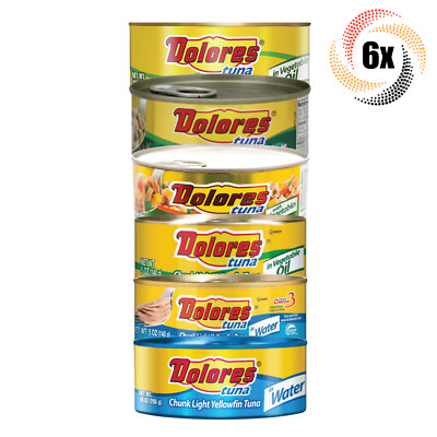 6x Cans Dolores Variety Chunk Light Yellowfin Tuna Salad | 5-10oz | Mix & Match