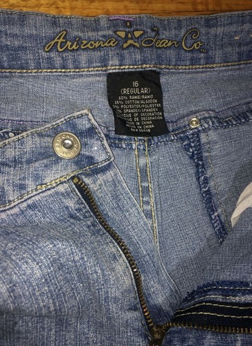 Arizona Jean 60%Ramie26%Cotton Exclusive Decorat Diamond&FullGlitterJunior SZ16R - Picture 3 of 12