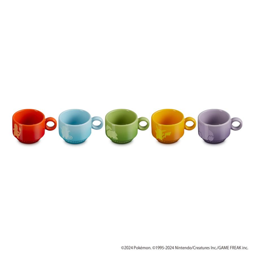 Le Creuset Pokemon Collection 2024 Stacking Mug Set of 5 multicolor 200ml New - Picture 7 of 11
