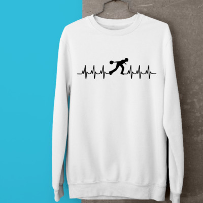 Herz Beat Bowling Sweatshirt Lifeline Ball Team Streik Ersatz SPORTS Funny Gifts