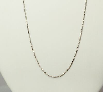 925 Sterling Silver 18 Inch Long Thin S Link Chain Necklace