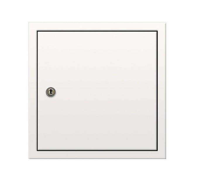 Metall Zugangsluke Weiß Weiß Metall Zugriff Panel 500mm X Mit Schloss / Schlüssel Inspektion Hacked Switch