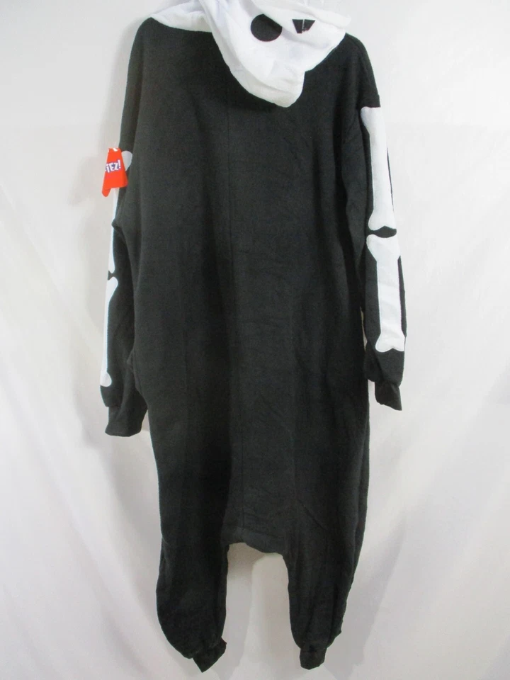 Traje de unión esqueleto para mujer pequeño disfraz Halloween Funziez con capucha cremallera nuevo Foto 4 de 4