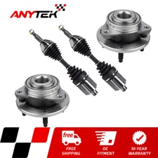 2 Front CV Axle Shaft + 2 Wheel Hub Bearing for 2005-2010 Chevy Cobalt Automatic