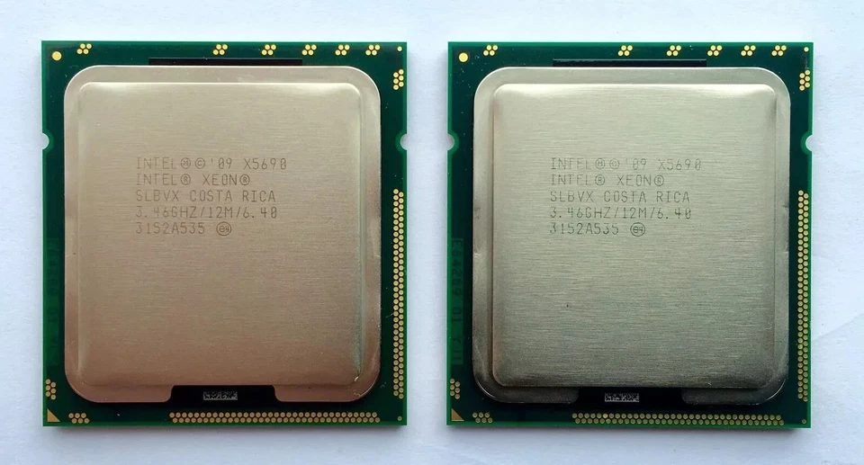 Matched Pair Intel Xeon X5690 3.46GHz SLBVX 6.4GT/s 12MB 6 Core 1333GHz CPU - Image 4 of 4