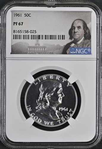1961 Proof Franklin Half Dollar NGC PF67 Benjamin Franklin Label BX7-18