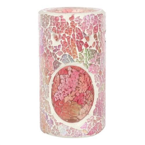 Small Pink, Large or Pillar Iridescent Crackle Oil Burner Wax Melt Burner - Picture 8 of 25