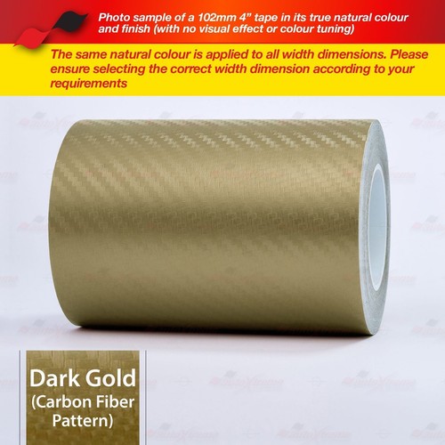 6" Vinyl Pinstriping Pin Car Styling Tape Sticker 152mm CARBON FIBER DARK GOLD - Picture 3 of 13