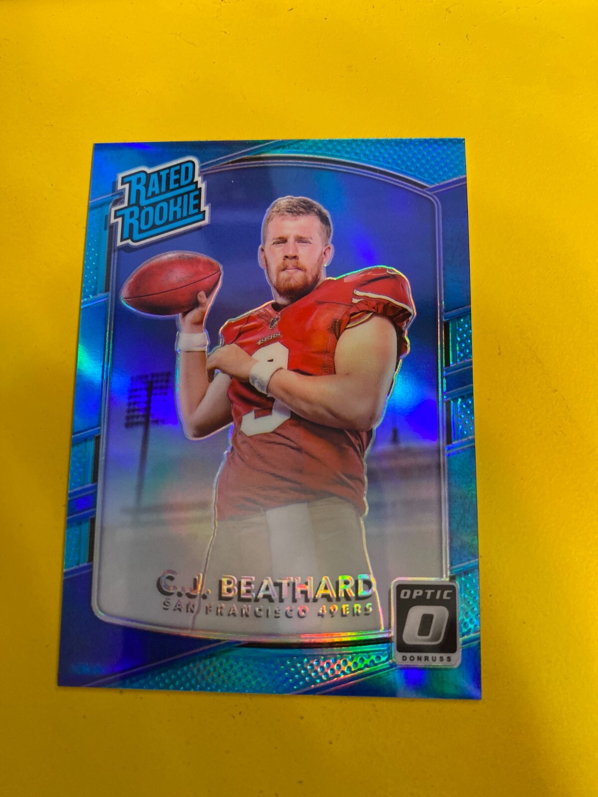 RS25549 2017 Donruss Optic Aqua #170 C.J. Beathard RR RC #/299